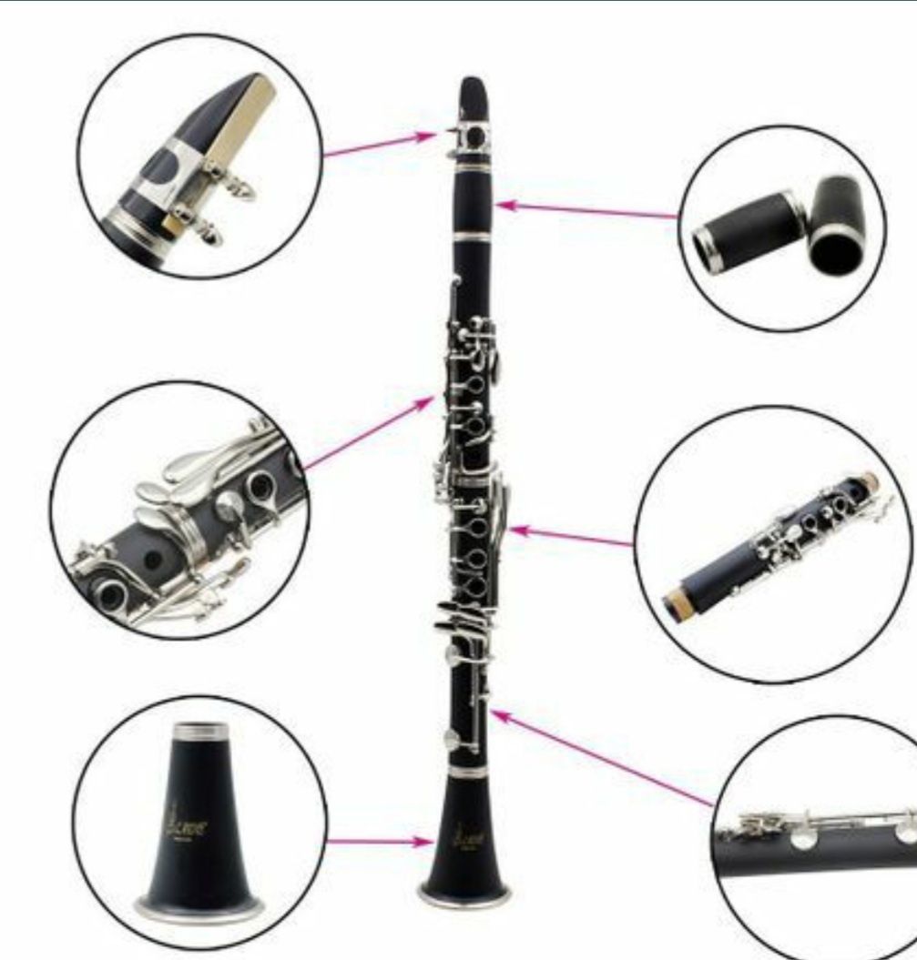 Clarinet Profesional Slade system 17 clape 6 inele nichelate cutie