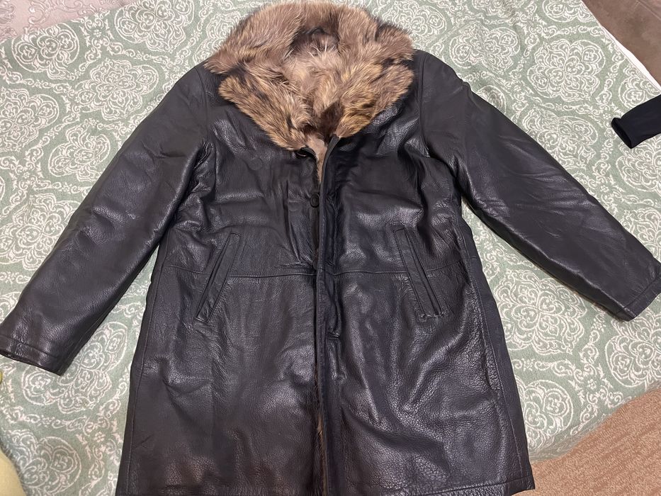 Кожанная шуба мужская
