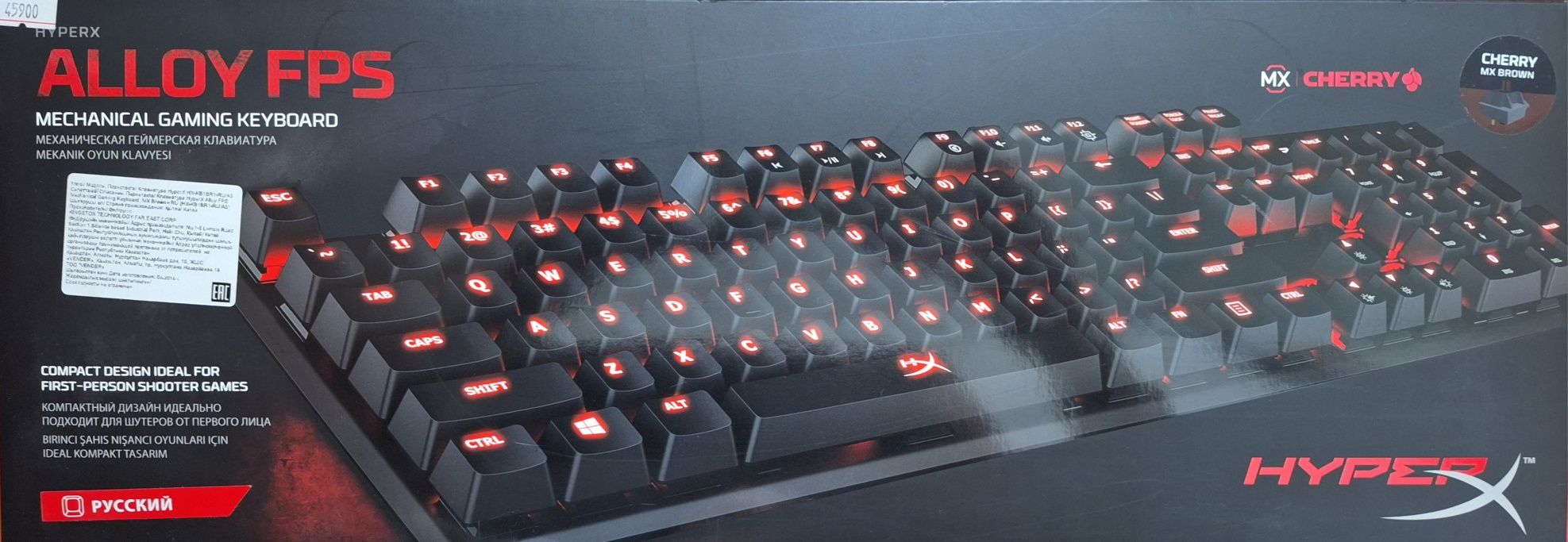 Клавиатура проводная HyperX Alloy FPS Mechanical, Cherry MX Brown