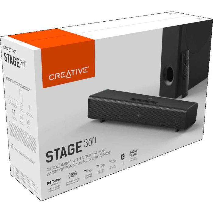 Creative Stage 360, 2.1 Soundbar Dolby Atmos,Bluetooth | Нов 24 м.гар.