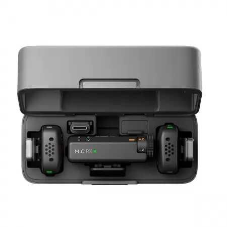 Kit Microfoane Wireless DJI MicMini(2TX+1 RX+Carcasa Inc.),sigilat