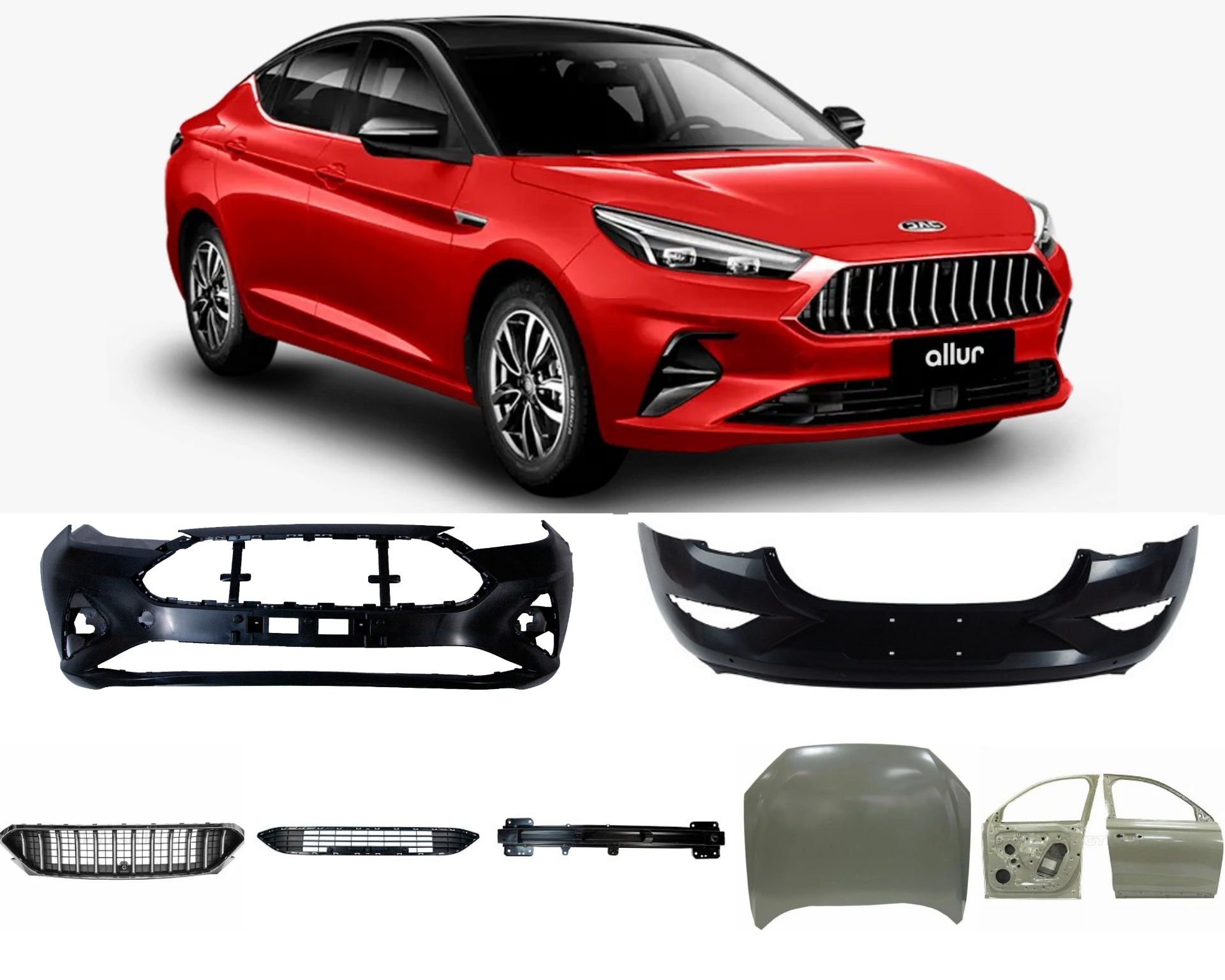 Бампер , Решотка, капот , крыло, фара , дверь ,Jac J7