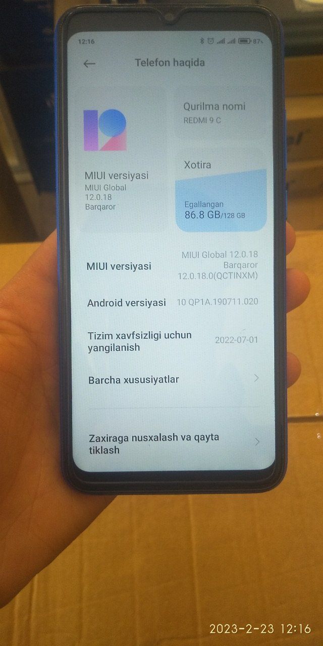 Redmi 9c 4 128 holati yaxshi Usta kurmagan