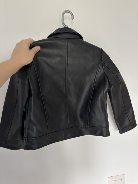 Geaca copii biker imitatie piele 110 4-5 ani