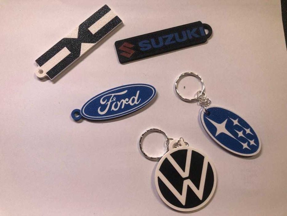 Breloc auto personalizat sigla/logo/nume/numar inmatriculare print 3D