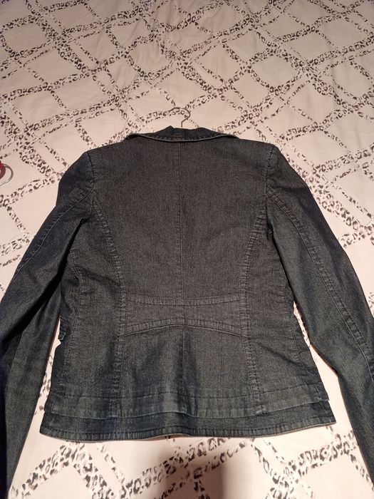 Синьо дънково сако