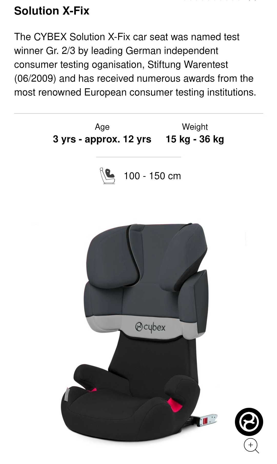 Cybex Solution X-fix столче за кола