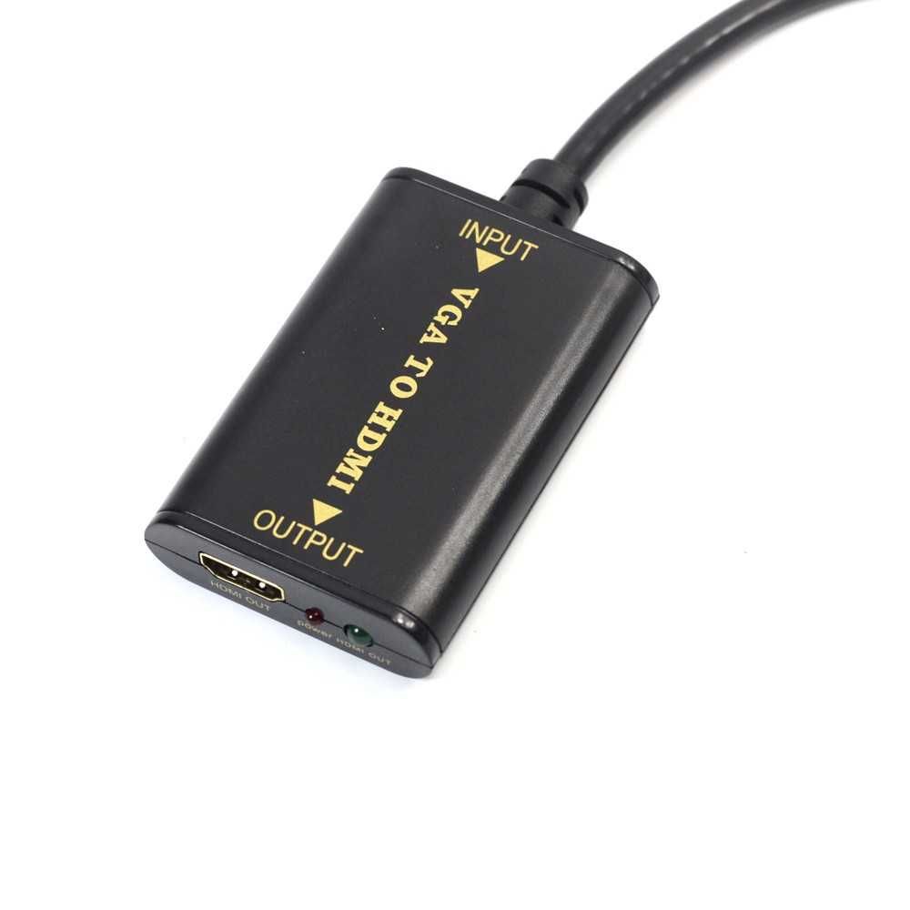 Cablu convertor VGA la HDMI cu audio si alimentare (laptop / pc la TV)