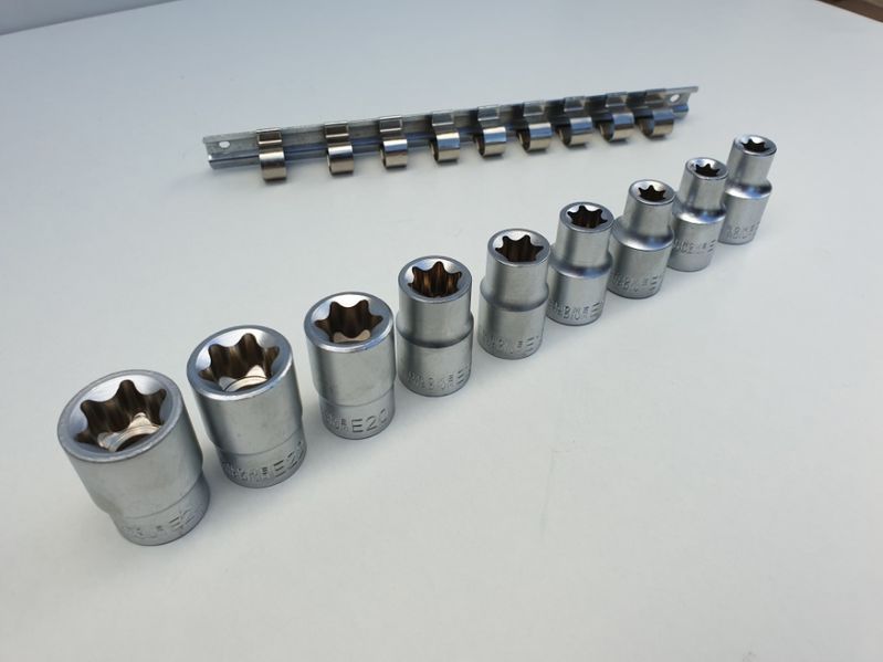Set / Trusa tubulare E Torx E10 - E24 1/2" 9 piese