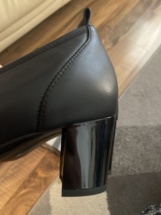 Pantofi negri piele naturala mar. 39