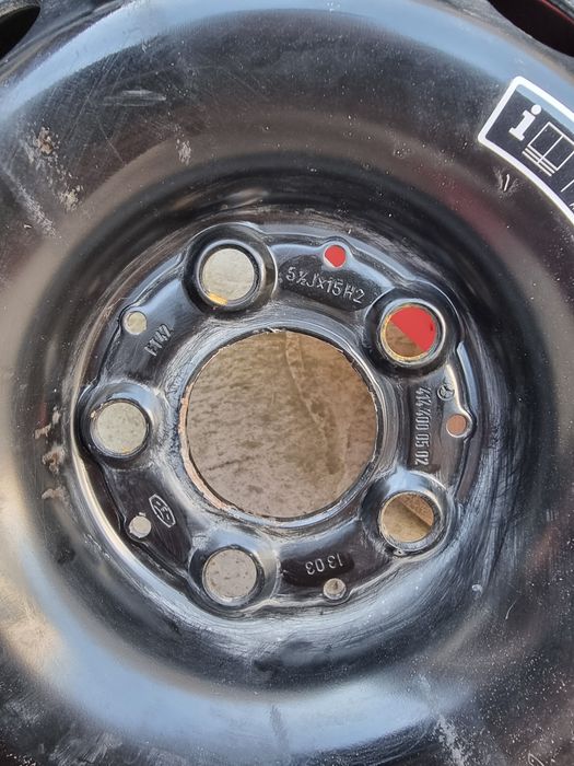 Roata rezervă 195/55R15   5Jx15H2 ET42