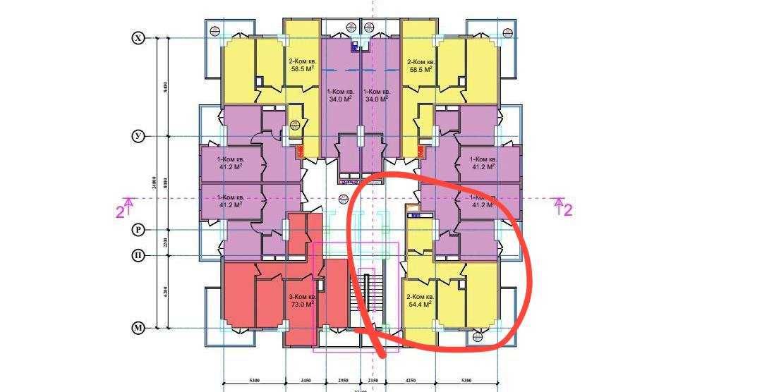 ЖК "Vegas Tower" Ш.Руставели 2х ком коробка с террасой
