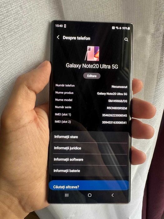 Samsung Note 20 Ultra 5G 256 GB 12 GB RAM Liber de retea