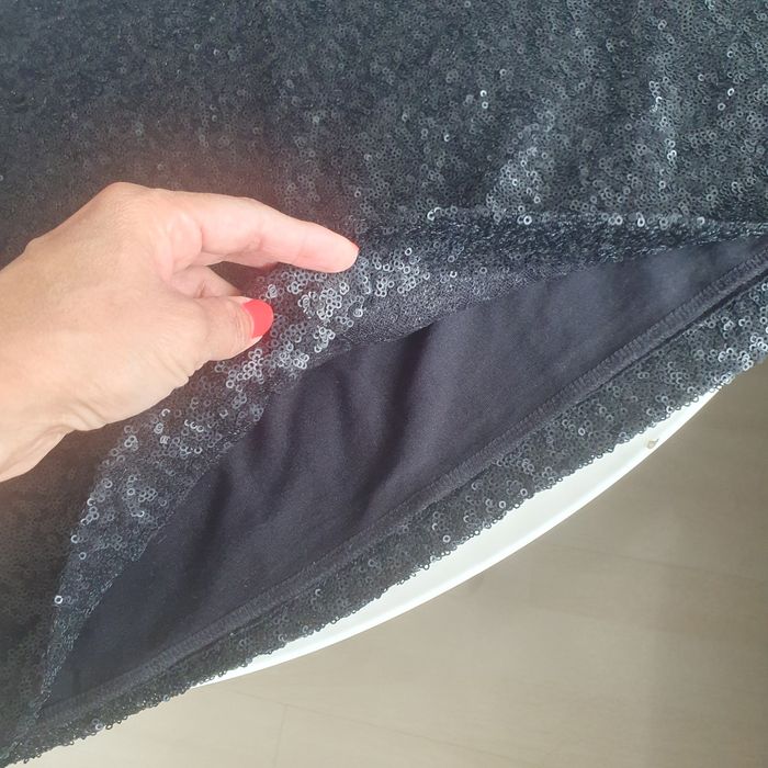 Черна пайетена рокля "Стела"