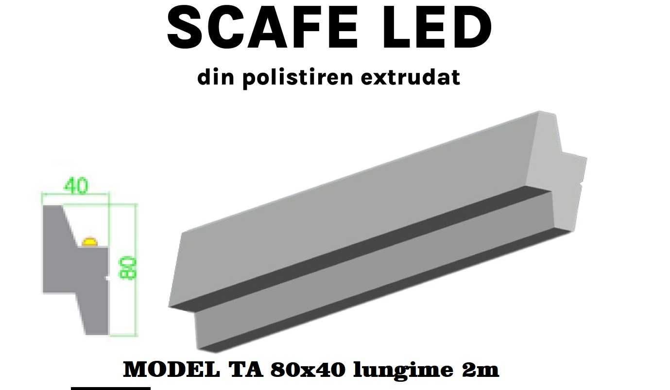 Scafe led polistiren, masca galerie, scafa banda led