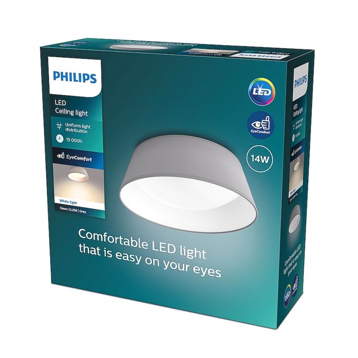 Plafoniera LED Philips Dawn CL258, 14W, 1100 lm, lumina 3000K, 34cm
