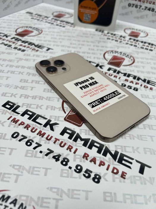 BLACK AMANET P2 •iPhone 16 Pro Max 256GB