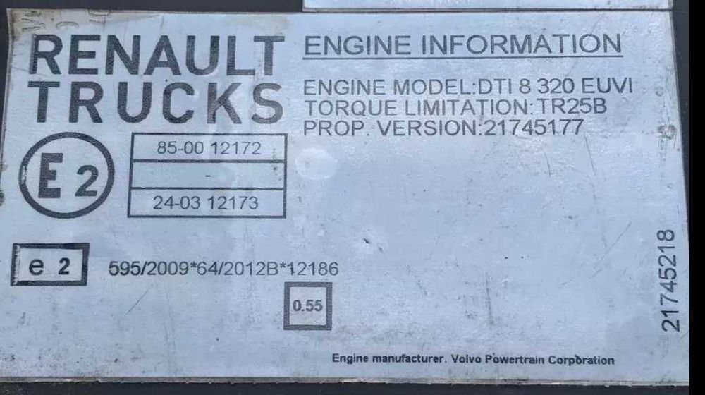 Renault DTI8 320 K1 409283 Piese de schimb Renault.