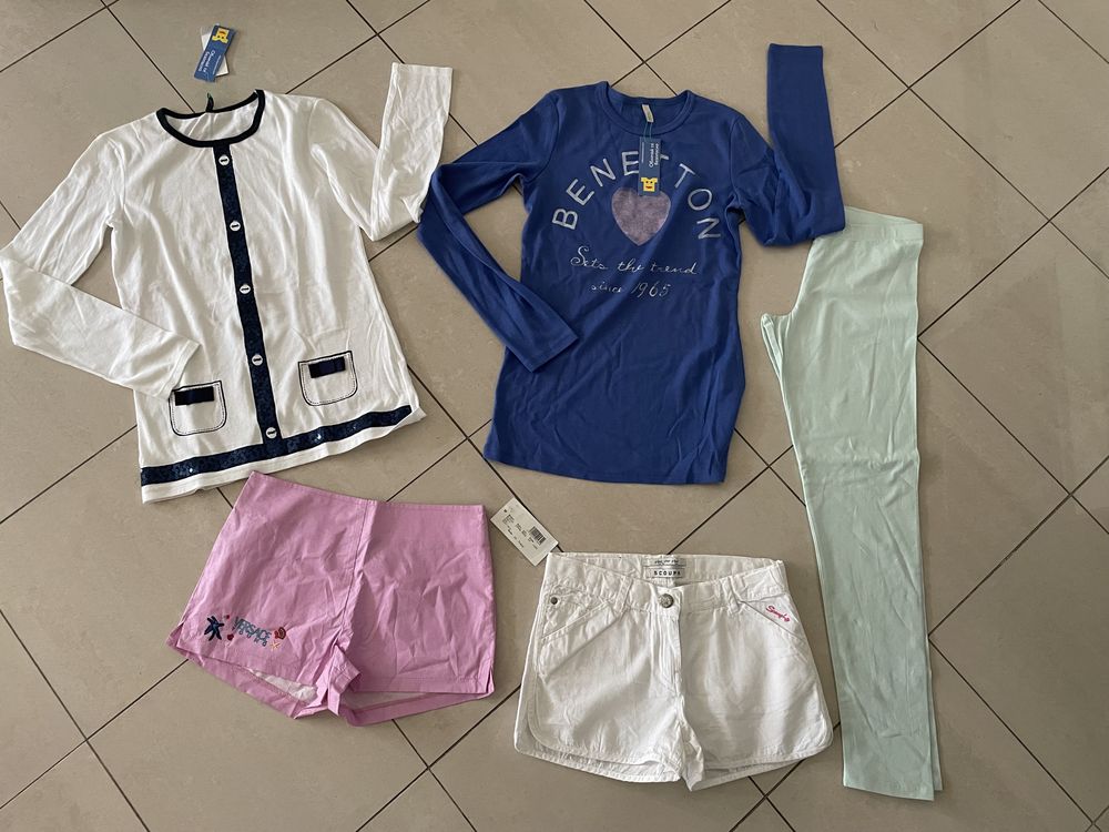 Бенетон/Benetton;Zara яке, панталони,дънки,риза,рокля,пола-140,146