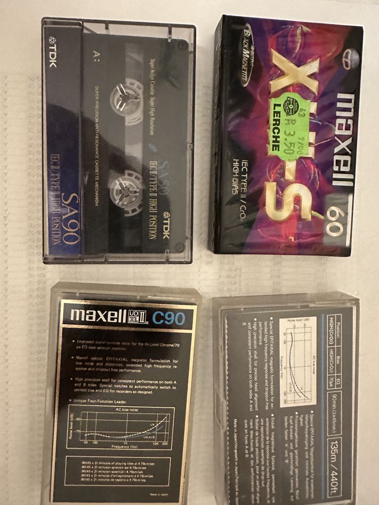 Casete audio Maxell XL II, TDK - vintage