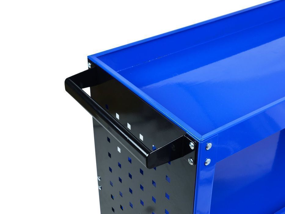 Carucior metalic mobil cu 3 rafturi si panouri laterale geko