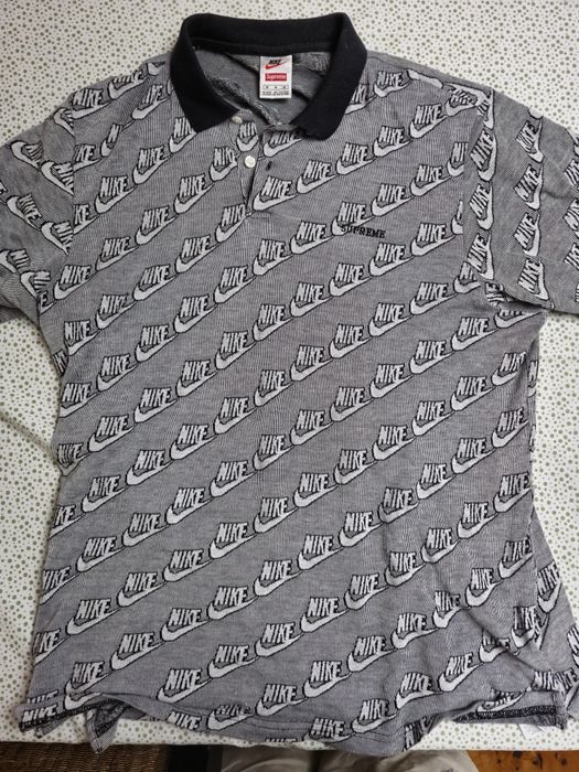 Supreme Nike Jacquard Polo Black
