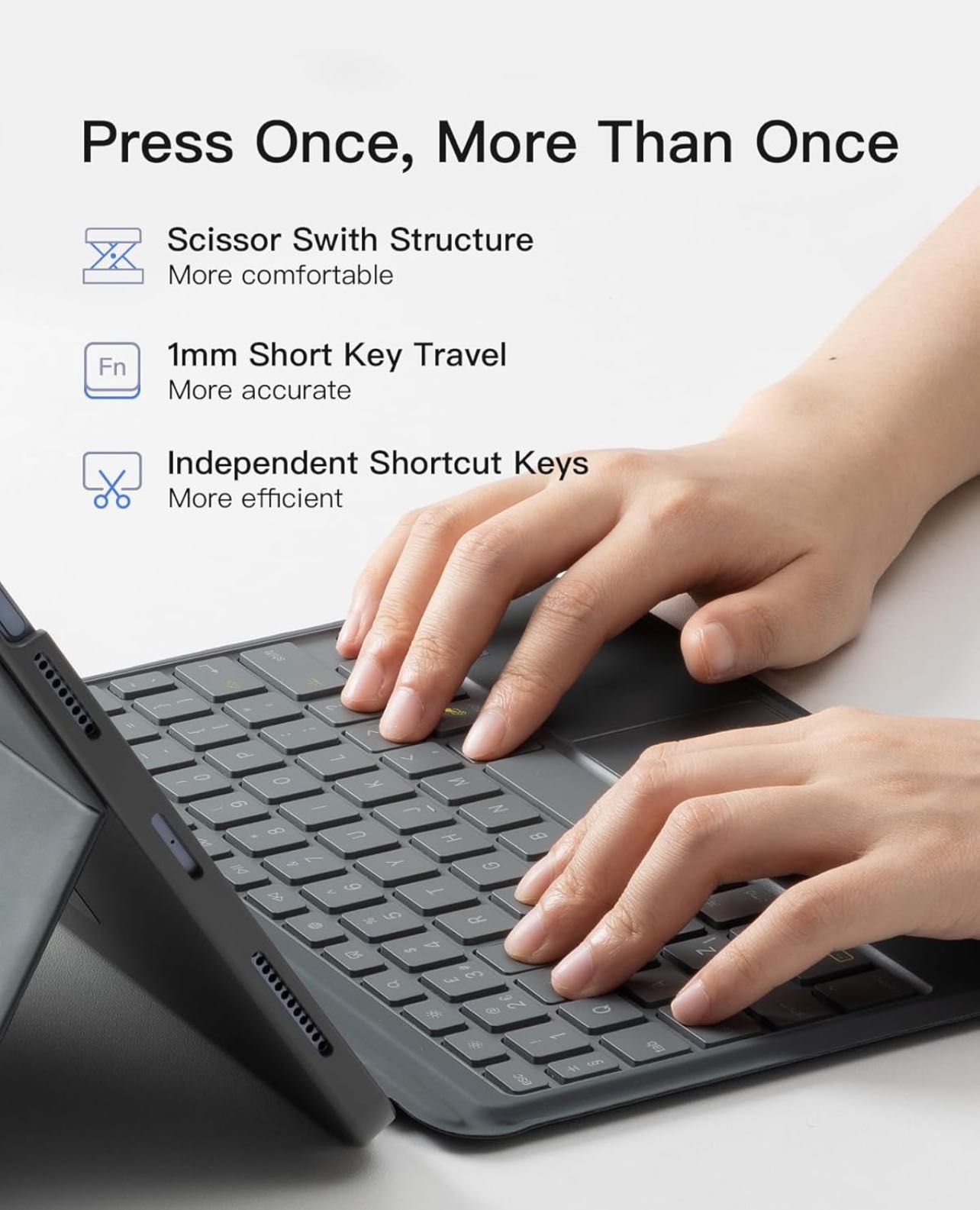 Inateck Detachable Keyboard Case for iPad Air 11 inch M3 2025/M2 2024
