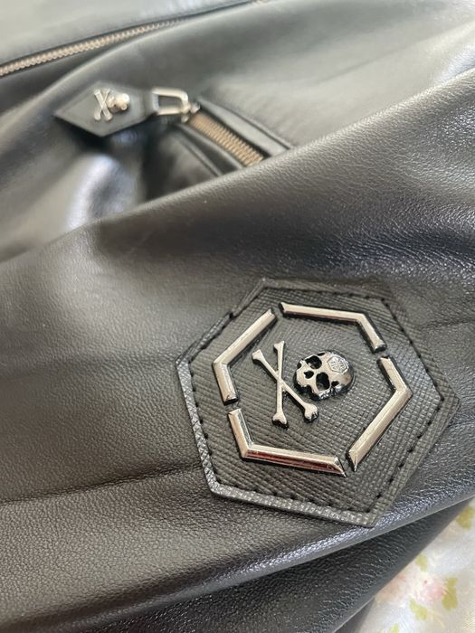 Кожено яке Philipp Plein - размер L