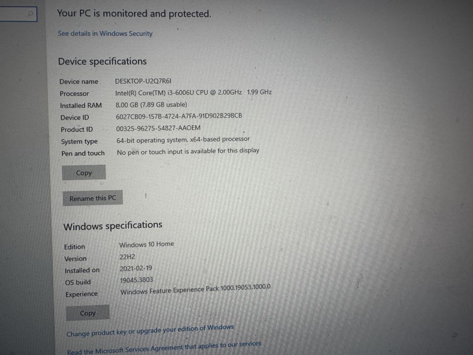 Calculator ASUS All-in-One Vivo AiO V221IC