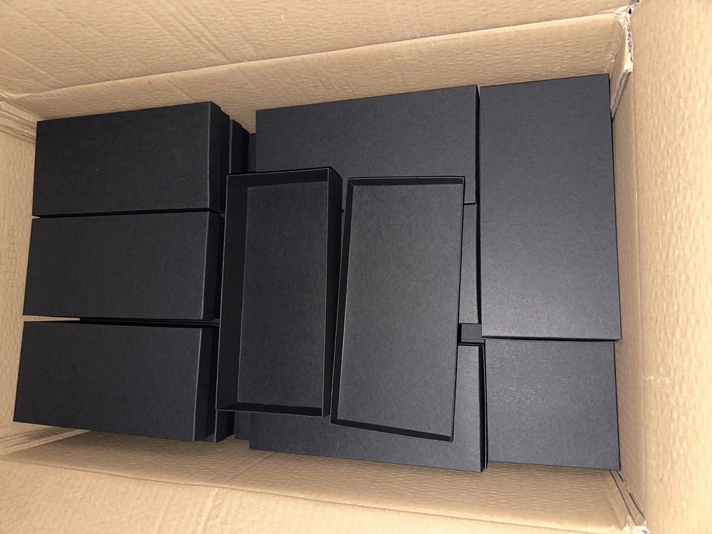 10 cutii din carton negru, premium, pentru produse, craft