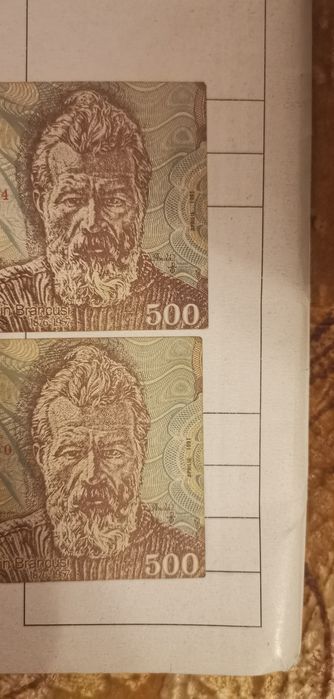 Vând bancnota de 500 lei din anul 1991 cu Brâncuși, ca și Noua!