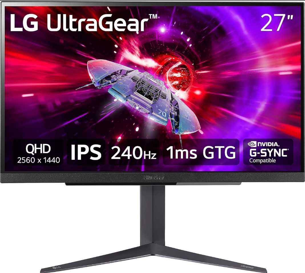 LG 27" UltraGear QHD (2560x1440) Гейминг монитор, 240Hz, 1ms