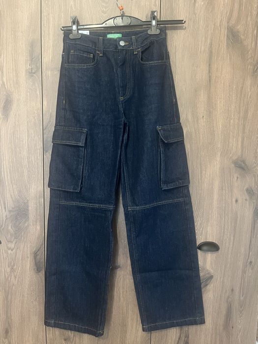 Тъмносини карго дънки  Benetton