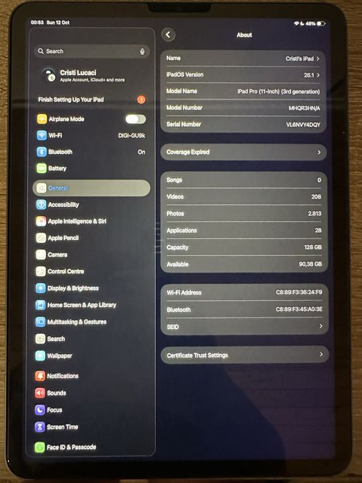 Ipad pro 11 gen 3 m1 128gb + apple pencil usb-c