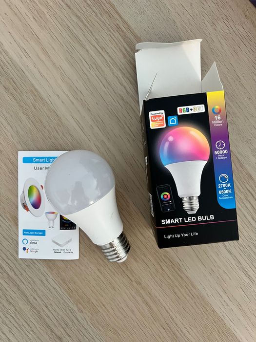 Kit Banda Led Inteligenta, 5 sau 10 m, RGB, WIFI, BONUS Bec LED