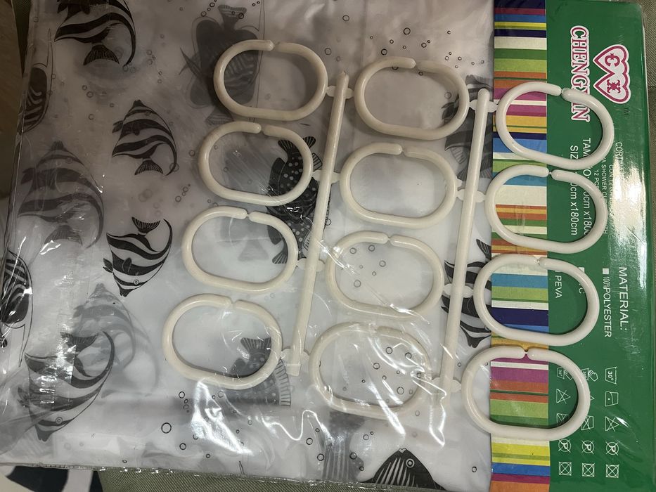 Душ завеса с декорации 180х180