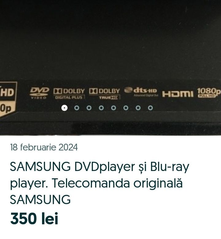 DVD și blu-ray player. Cu telecomandă