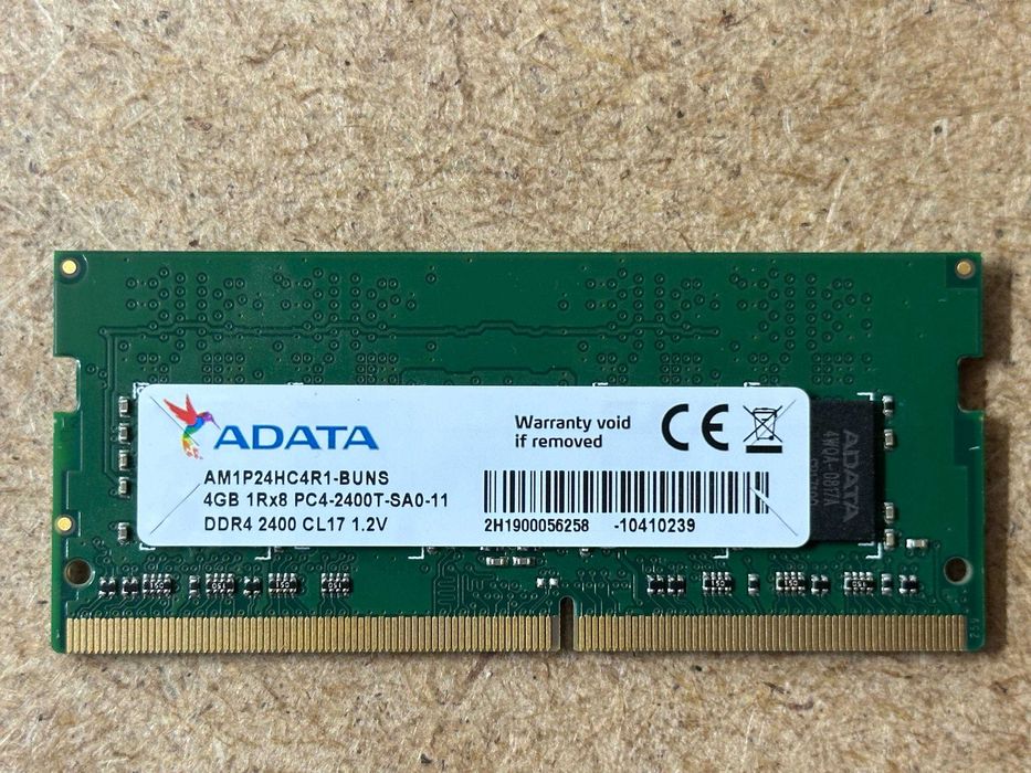 Модуль sodimm 4Gb (DDR4 2400MHz) adata AM1P24HC4R1 (2 шт)
