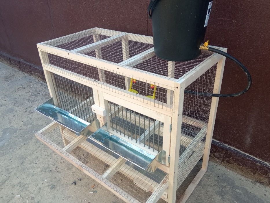 клетка для кур с откатом для яйц
