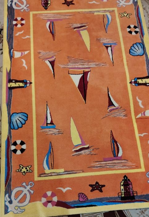 Ковер Silver 150x230 см оранжево-жёлтый, антиаллергенный, отличный вид