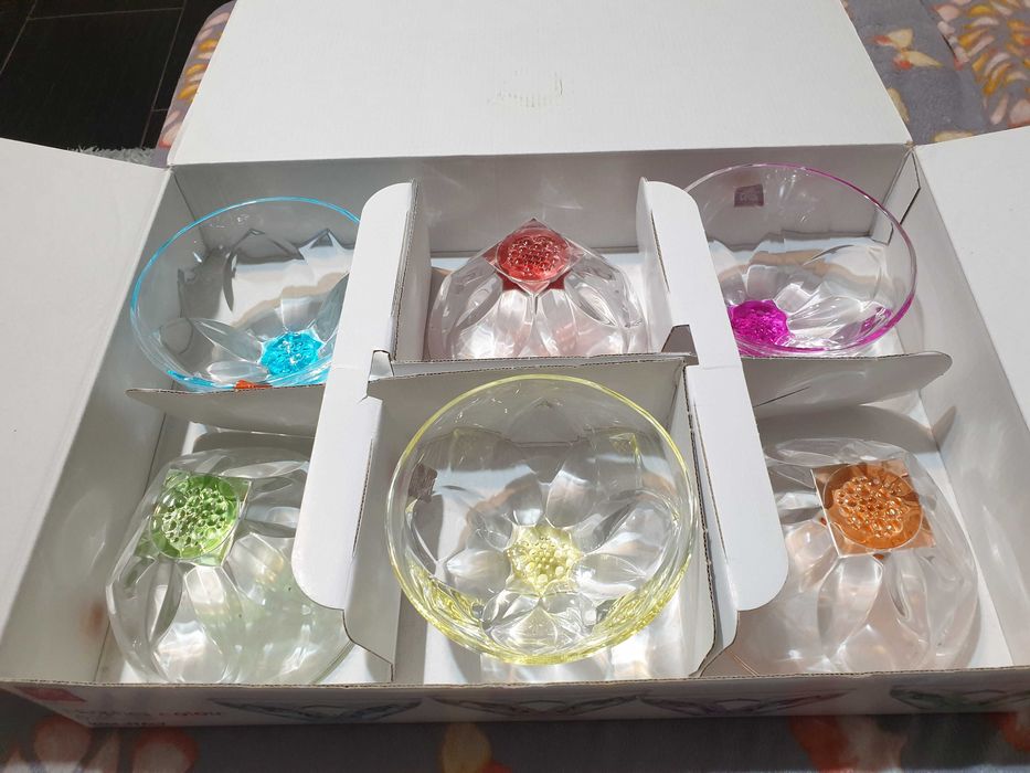 Set 6 Boluri Colorate, Cristalleria Italiana