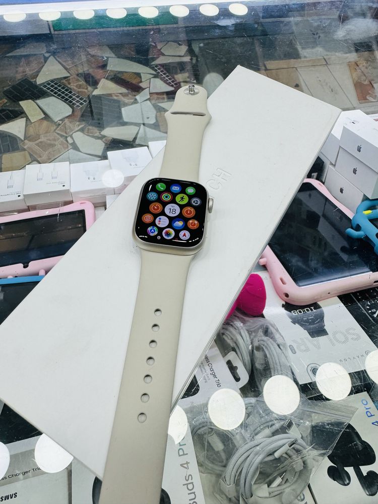 Apple watch 9/41 starlight 100%