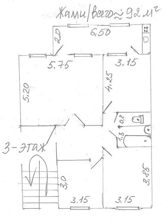 Юнусабад 2 квартал, 3(переделанная на 4)х /3 этаж /4 этажный дом