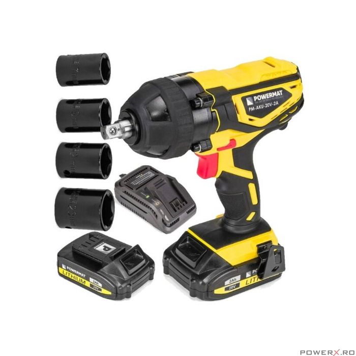 Pistol impact acumulator 20V, 2Ah, 450Nm, Powermat