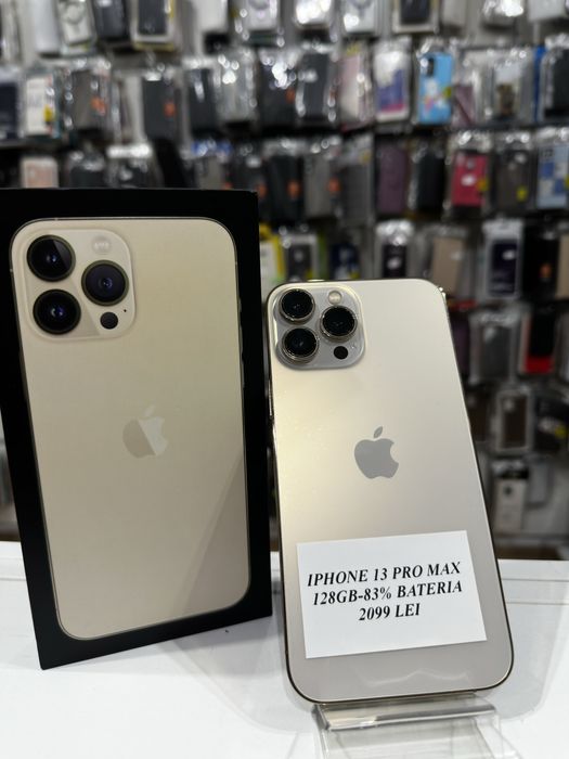 iSellStore Vâlcea: iPhone 13 Pro Max Gold - 128GB - 83% baterie -