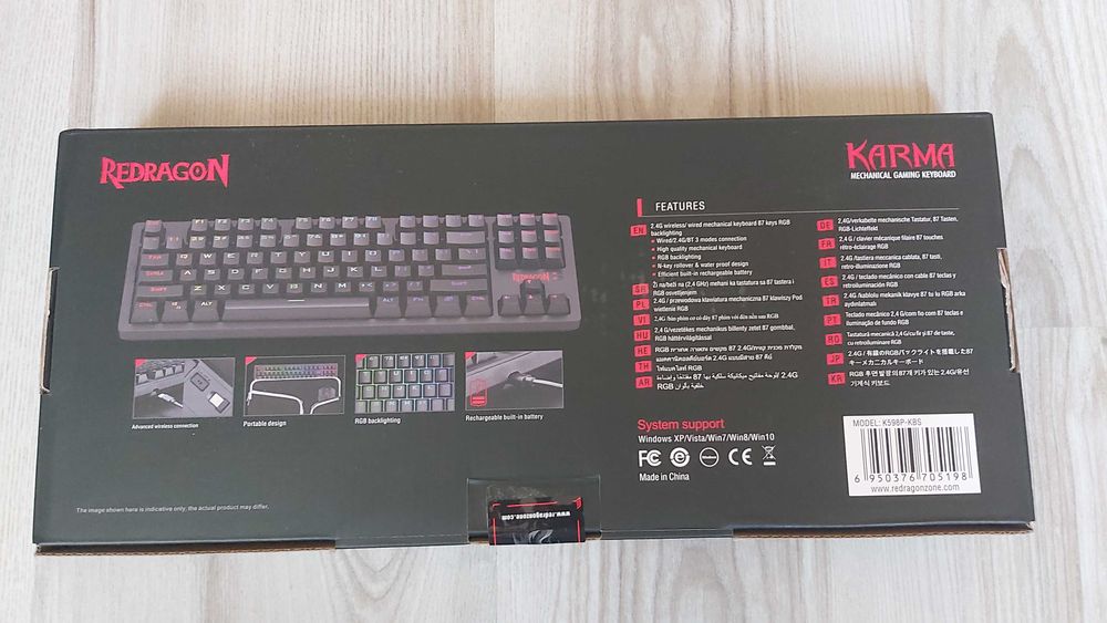 Vand tastatura mecanica Redragon Karma RGB cu fir si wireless sigilata