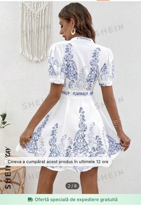 Rochie alba shein marimea 36