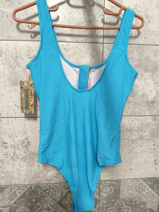 Costum de baie întreg shekini – sport, decolteu adânc cu fermoar, spat