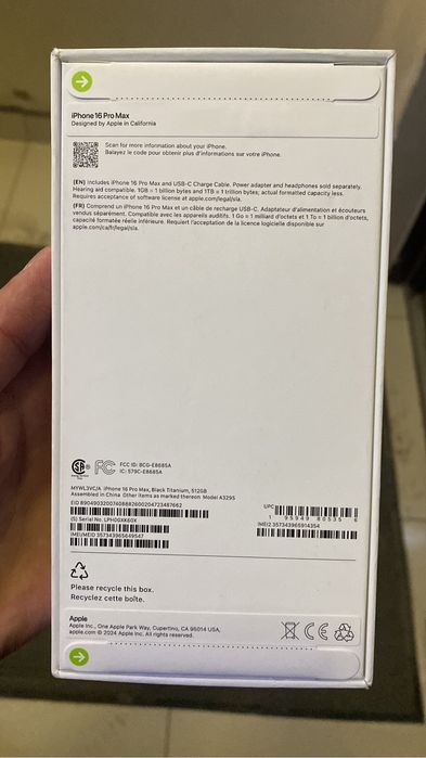 Iphone 16 pro max, 512гб, black titanium, 690тыс