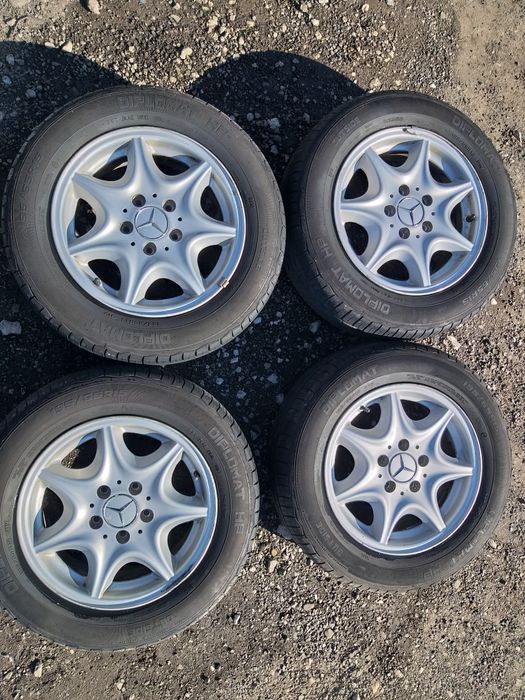 Оригинални алуминиеви джанти с нови летни гуми за Mercedes 5x112 66,6